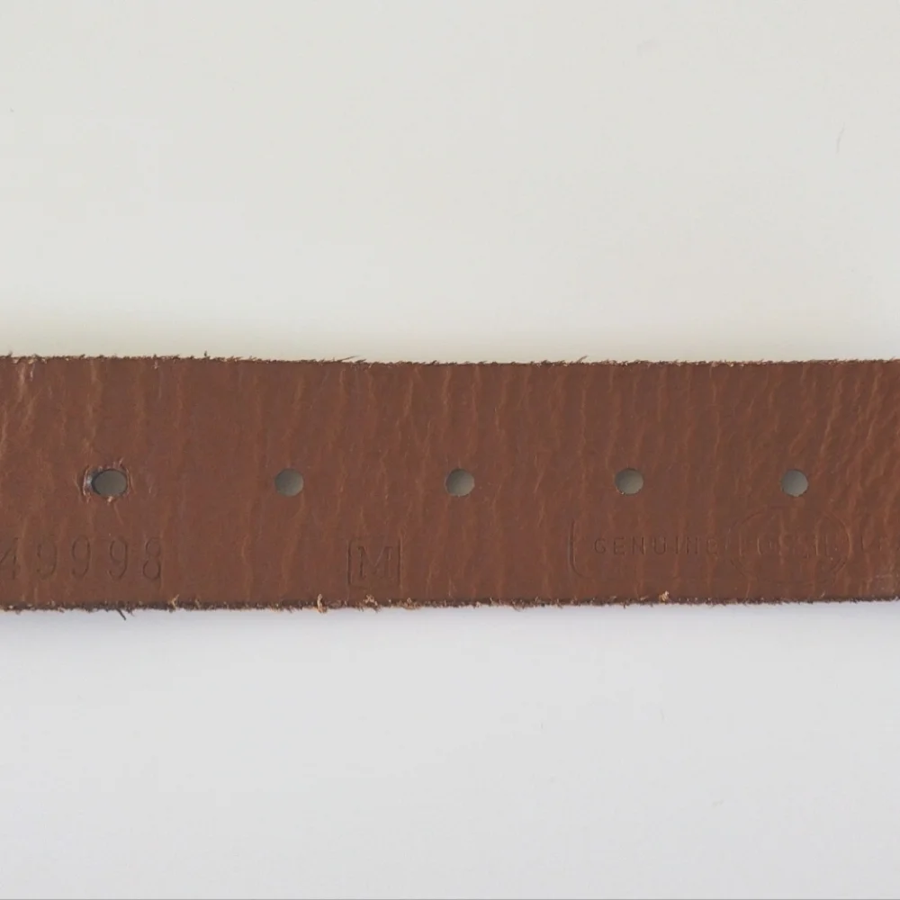 Fossil pastel print leather accented belt M